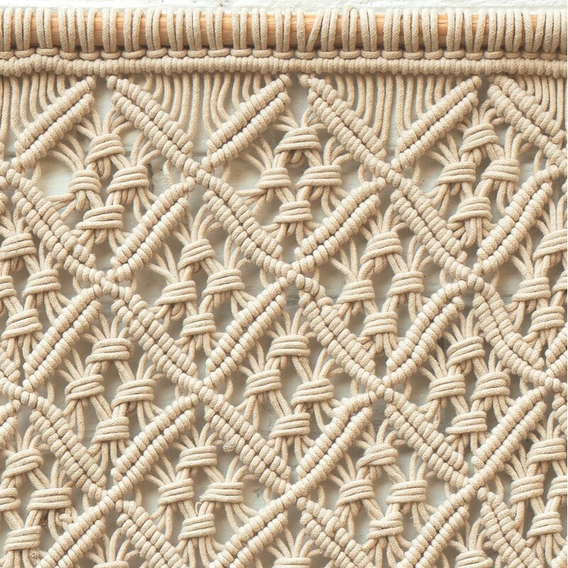 Cotton Dakota Fields Rustic Macrame Wall Hanging with good Rod